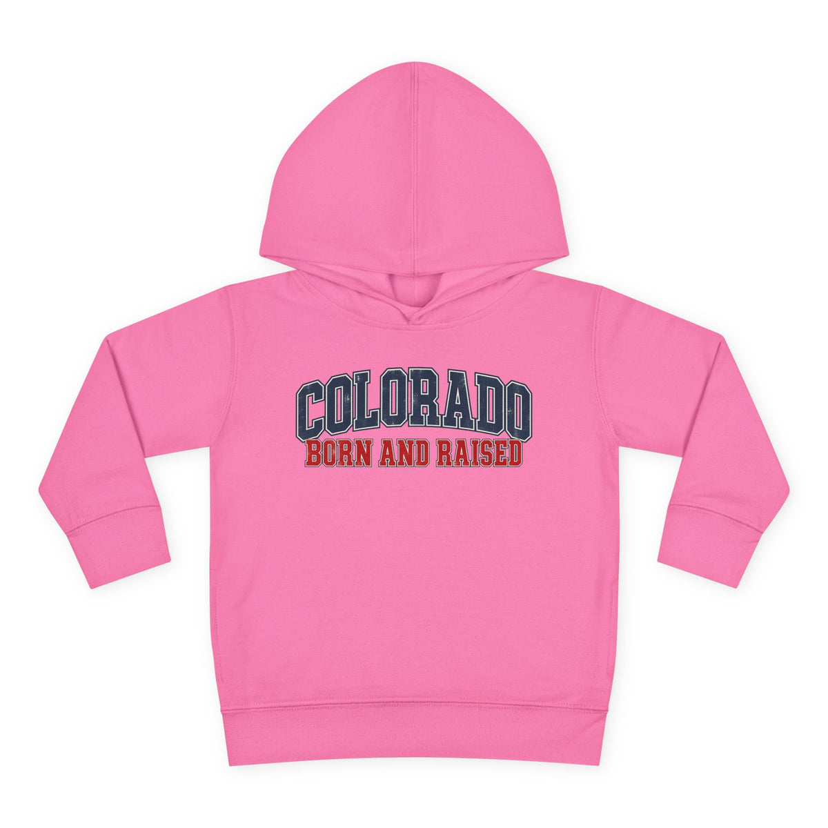 Colorado Born and Raised Collegiate Classic Unisex Toddler Pullover Fleece Hoodie
