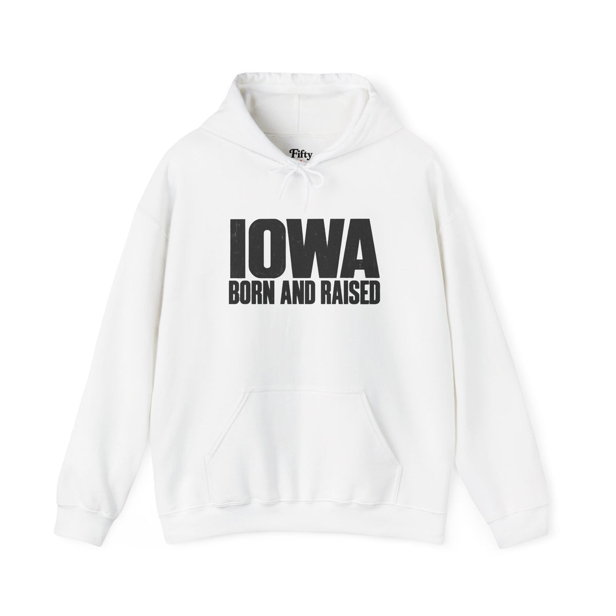Iowa Born and Raised Modern Midwest Streetwear Unisex Hoodie Graphic