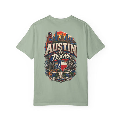 Austin Texas Unisex Comfort Color 1717 Streetwear Graphic Tee