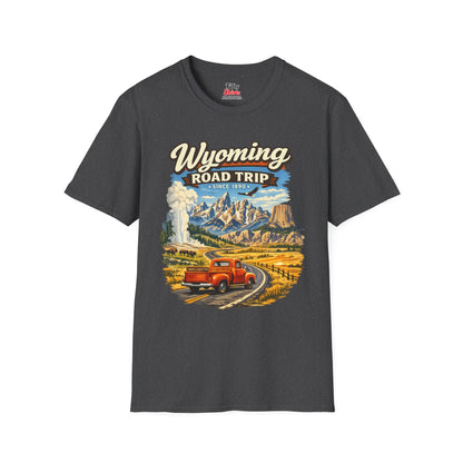 Wyoming Road Trip Unisex Softstyle T Shirt State Pride Graphic Tee Collections FS03