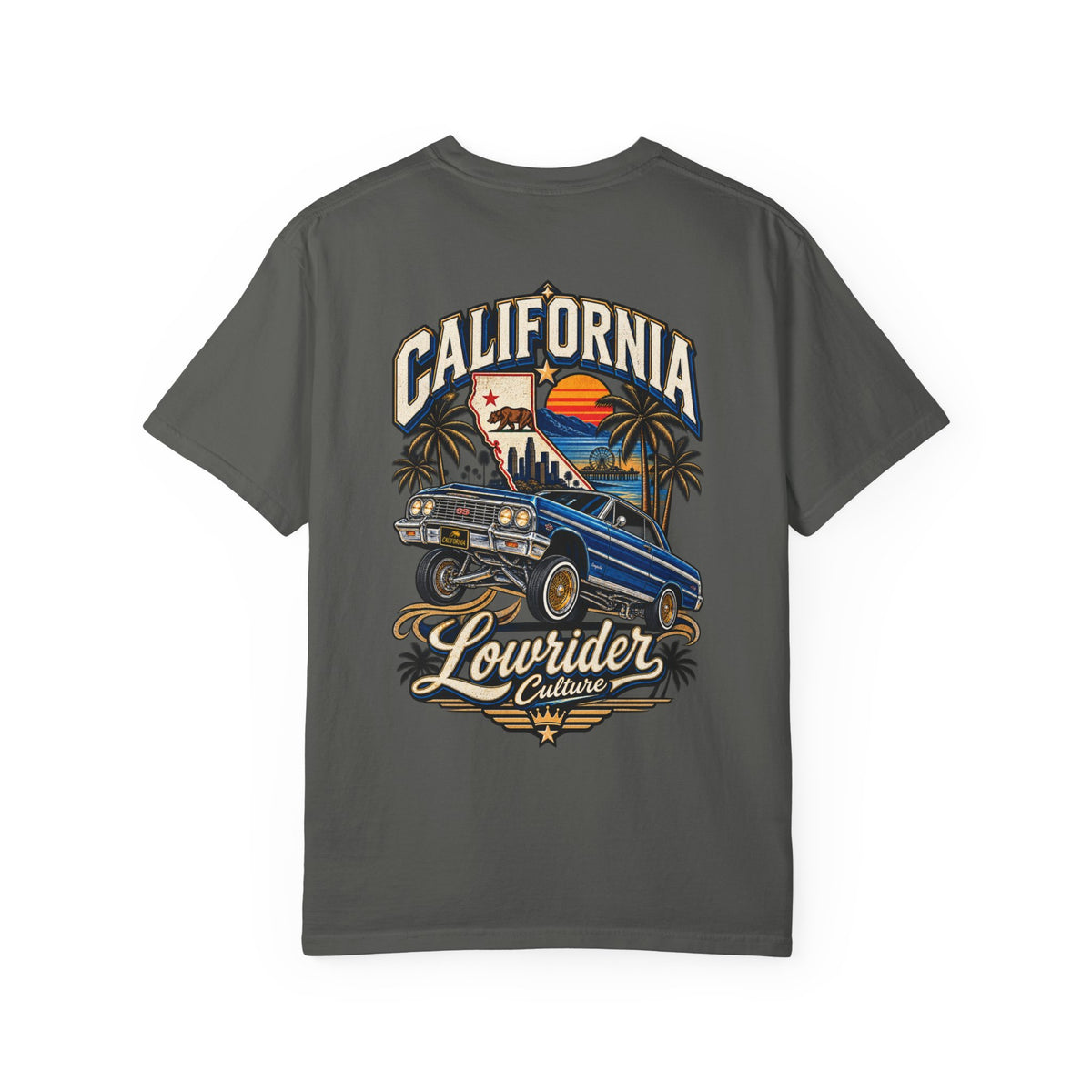 California Lowrider Culture  Unisex Comfort Color 1717 Streetwear Graphic Tee