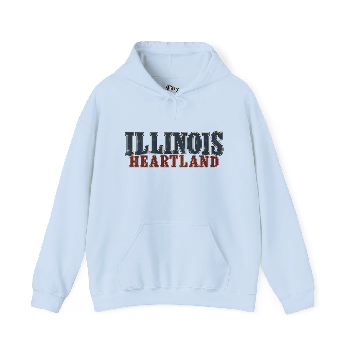 Illinois Heartland Unisex Hoodie State Name Graphic
