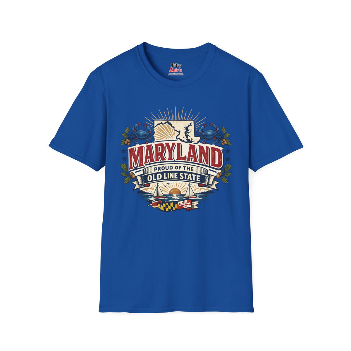 Maryland State Pride Unisex Softstyle T Shirt State Pride Graphic Tee Collections FS03