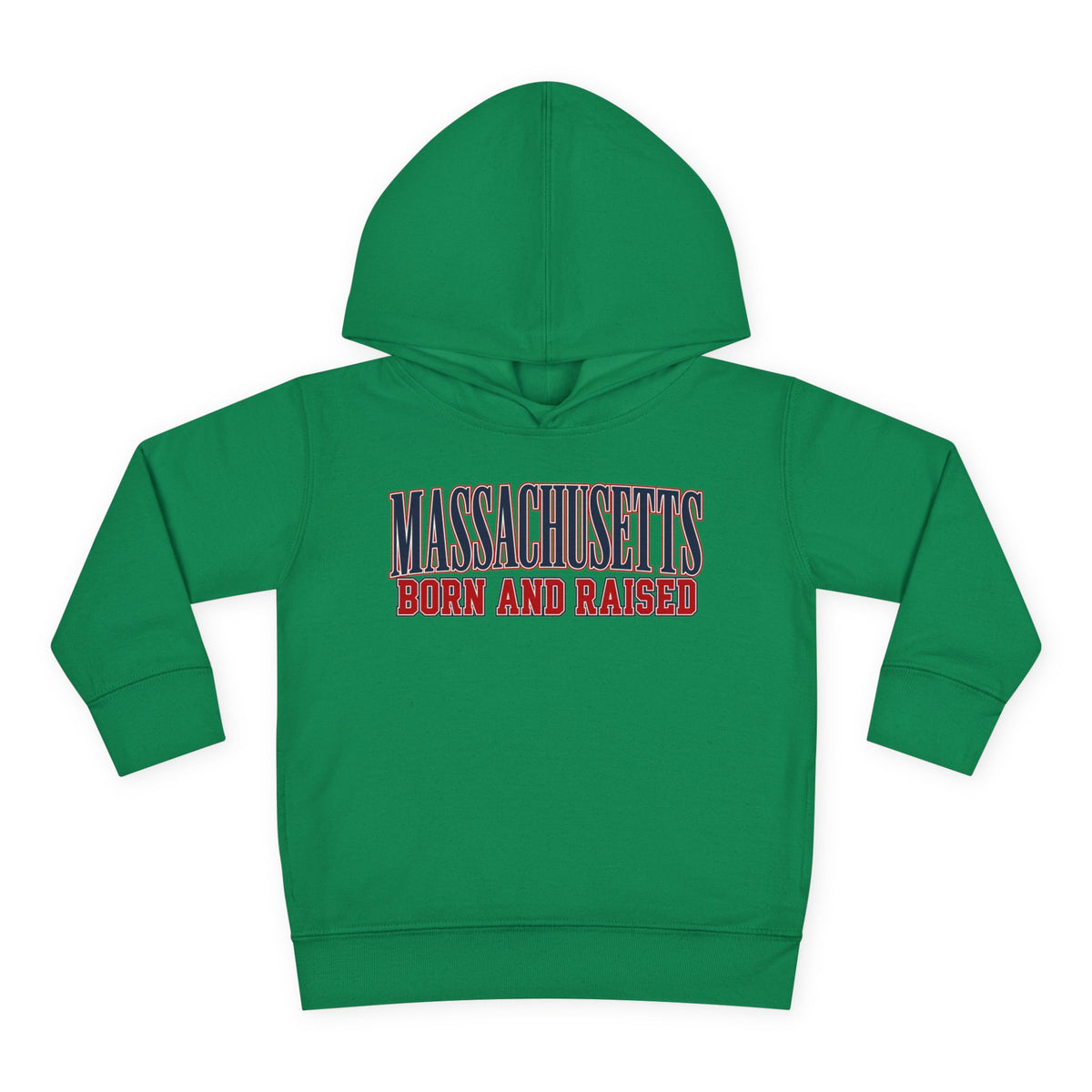 Massachusetts Born and Raised High-End Editorial Unisex Toddler Pullover Fleece Hoodie