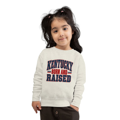 Kentucky Born and Raised Timeless Heritage Unisex Toddler Sweatshirt