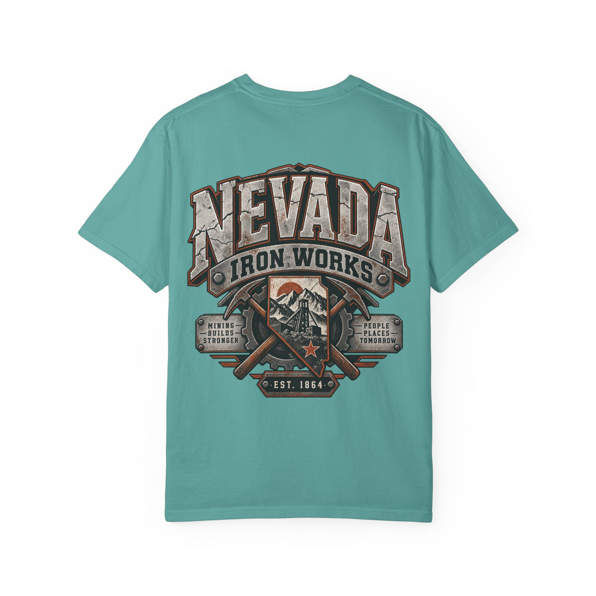 Nevada Iron Works Unisex Comfort Color 1717 Streetwear Graphic Tee