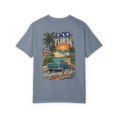 Florida Highway Rider  Unisex Comfort Color 1717 Streetwear Graphic Tee