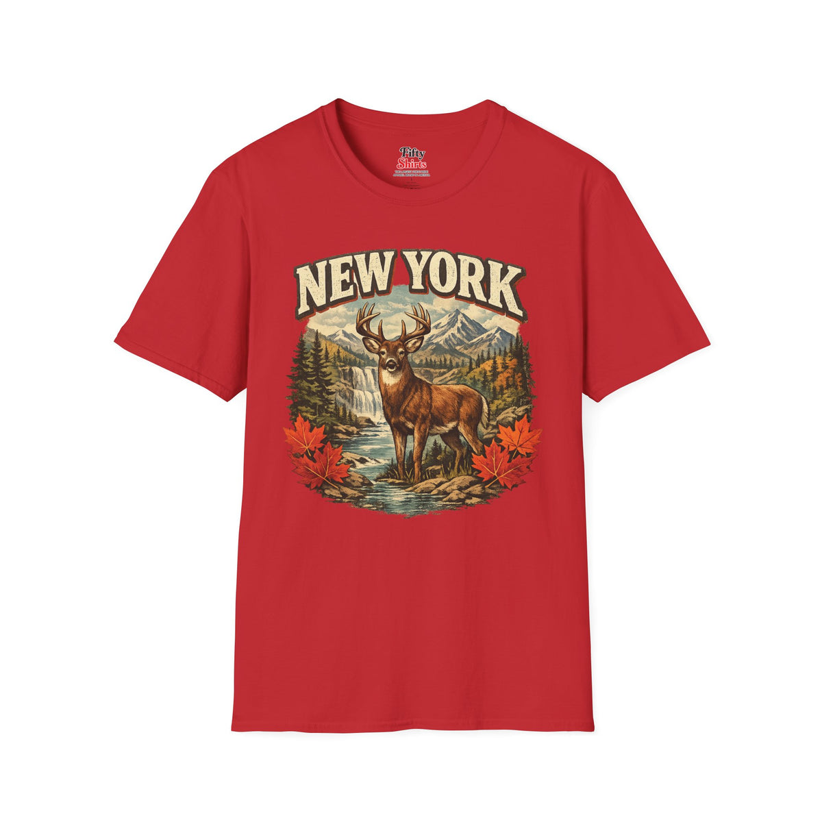 New York Wildlife Unisex Softstyle T Shirt State Pride Graphic Tee Collections FS03