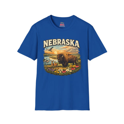 Nebraska Wildlife Unisex Softstyle T Shirt State Pride Graphic Tee Collections FS03