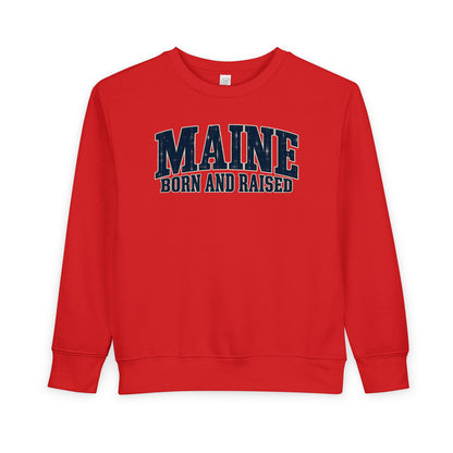 Maine Born and Raised Coastal Heritage Unisex Toddler Sweatshirt