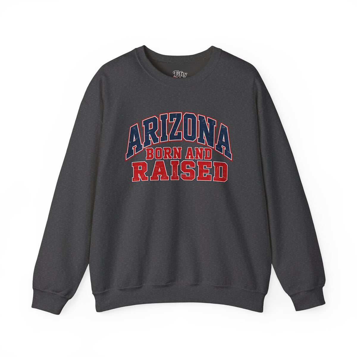 Arizona Born and Raised Vintage Athletic Unisex Sweatshirt Graphic