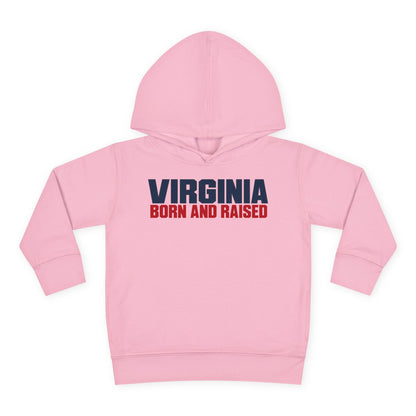 Virginia Born and Raised Minimal Modern Unisex Toddler Pullover Fleece Hoodie