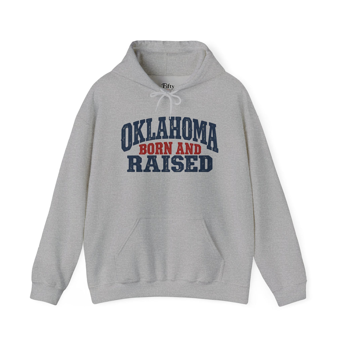 Oklahoma Born and Raised Rustic Americana Unisex Hoodie Graphic