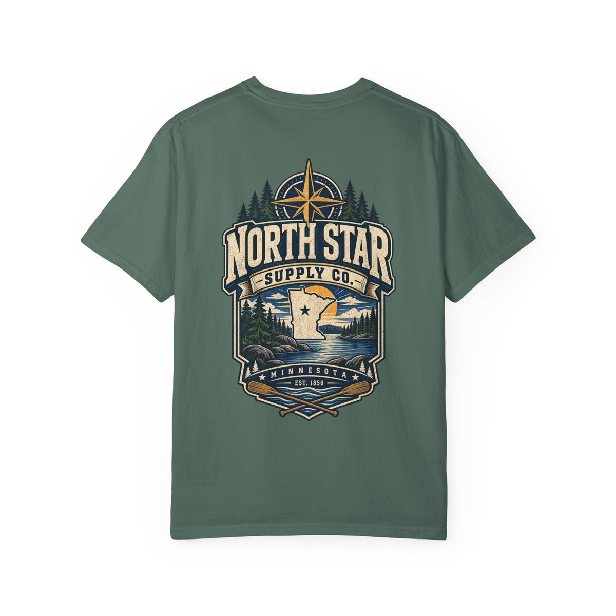 Minnesota North Star Supply Co. Unisex Comfort Color 1717 Streetwear Graphic Tee