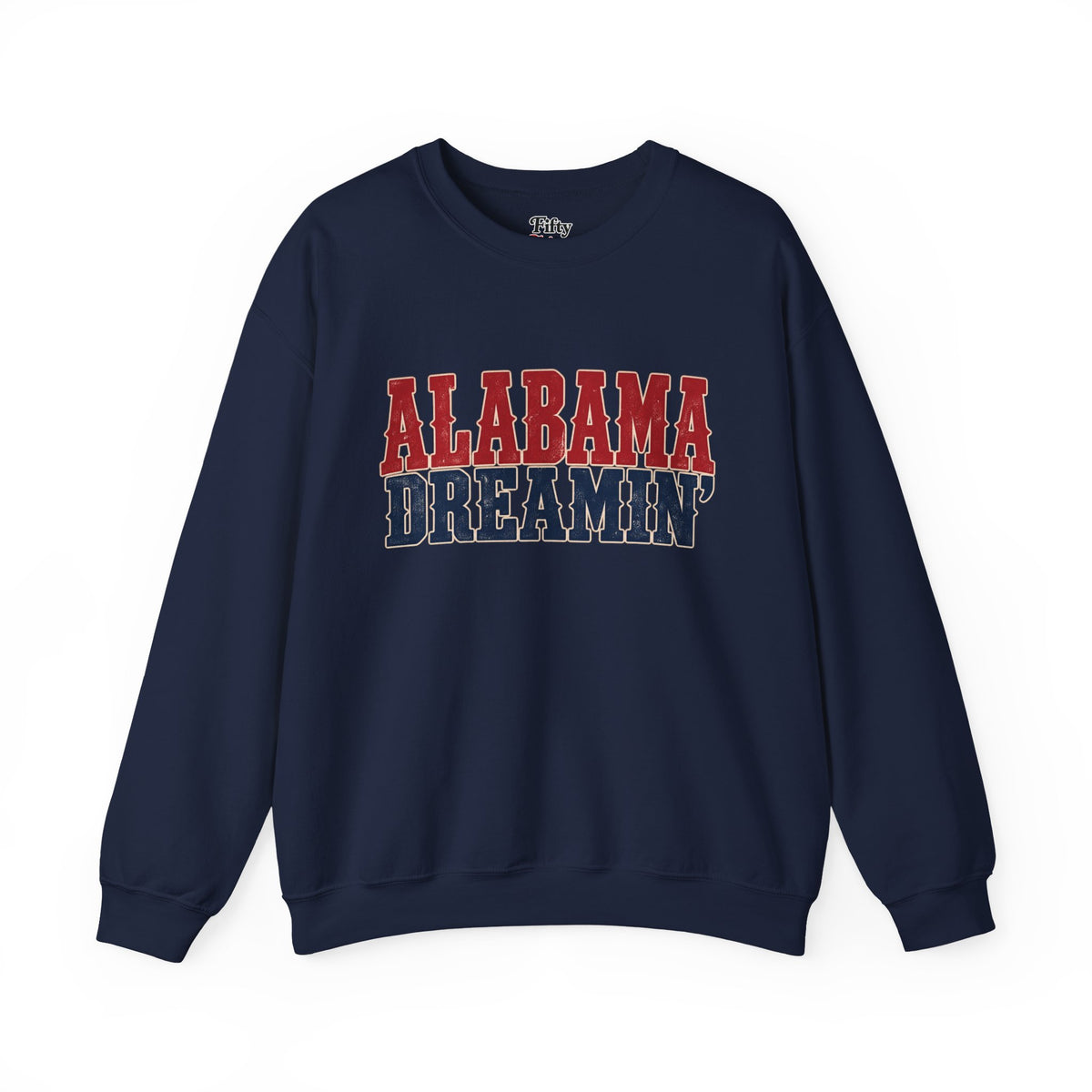 Alabama Dreamin' Unisex Crewneck Sweatshirt State Name Graphic