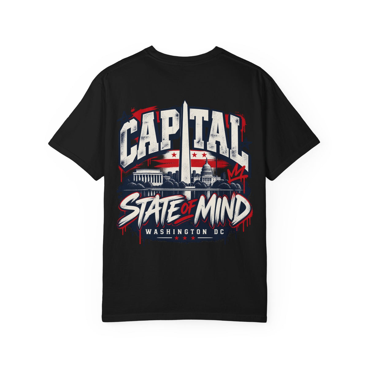Washington DC Capital State of Mind Unisex Comfort Color 1717 Streetwear Graphic Tee