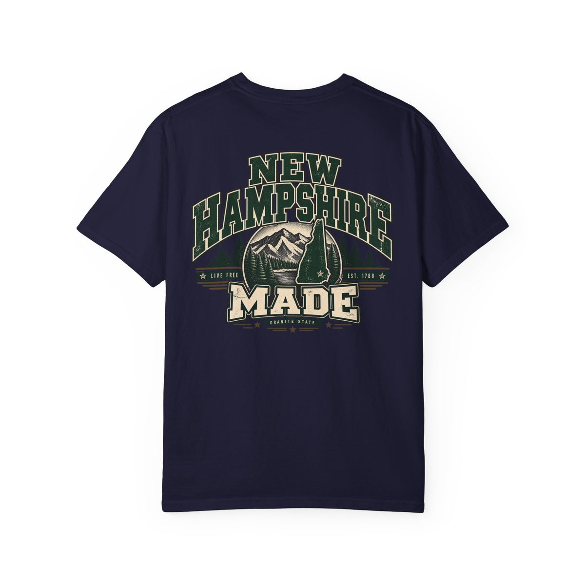 New Hampshire Made Unisex Comfort Color 1717 Streetwear Graphic Tee
