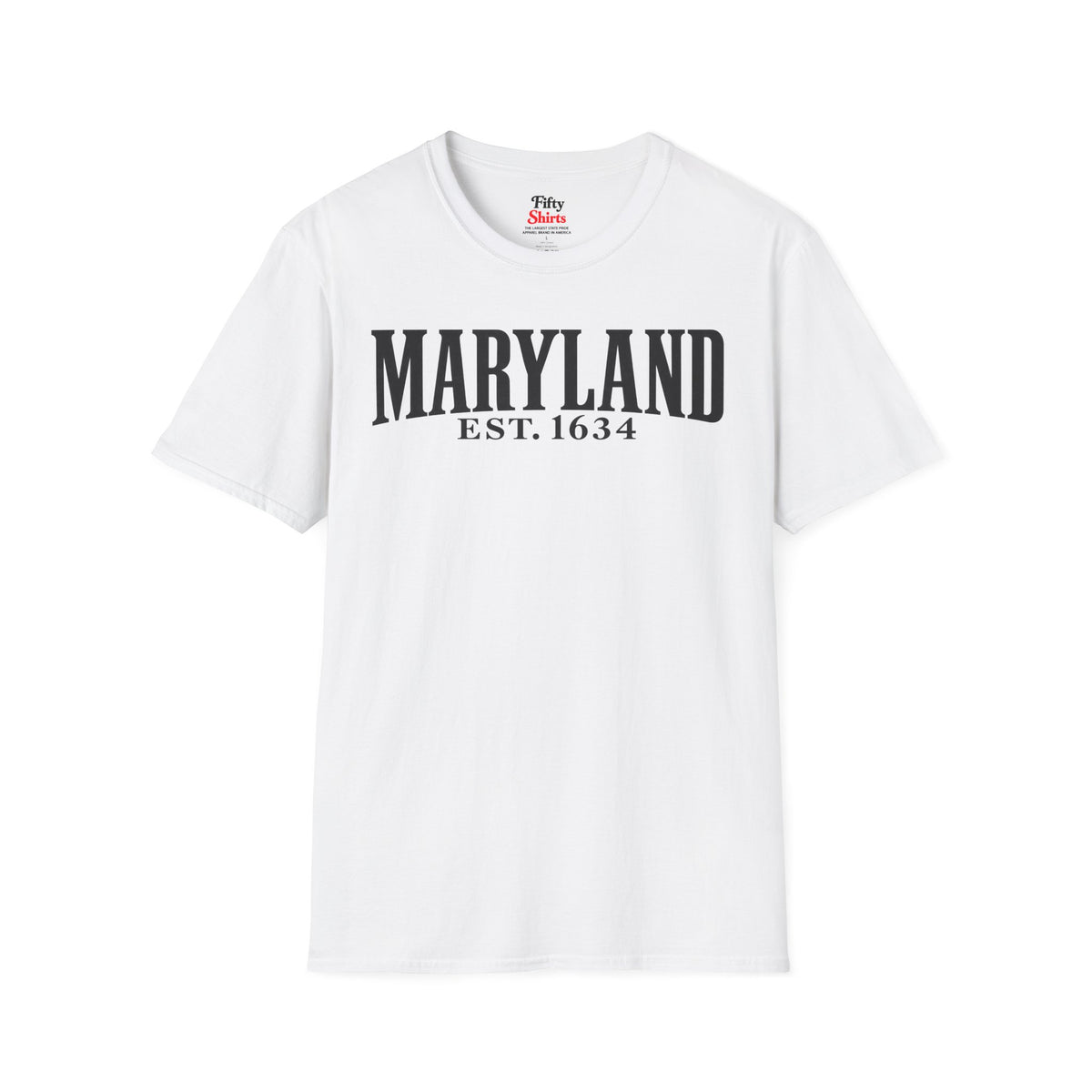 Maryland Est 1634 Unisex Softstyle T Shirt State Name Graphic Tee
