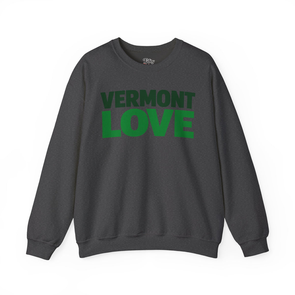 Vermont Love Unisex Crewneck Sweatshirt State Name Graphic