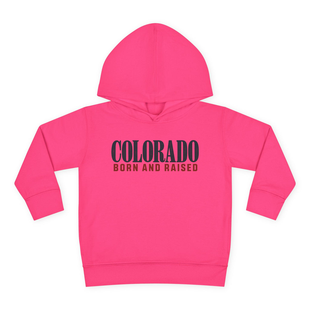 Colorado Born and Raised Premium Mountain Lifestyle Unisex Toddler Pullover Fleece Hoodie
