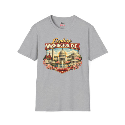 Explore Washington D.C. Unisex Softstyle T Shirt State Pride Graphic Tee Collections FS03