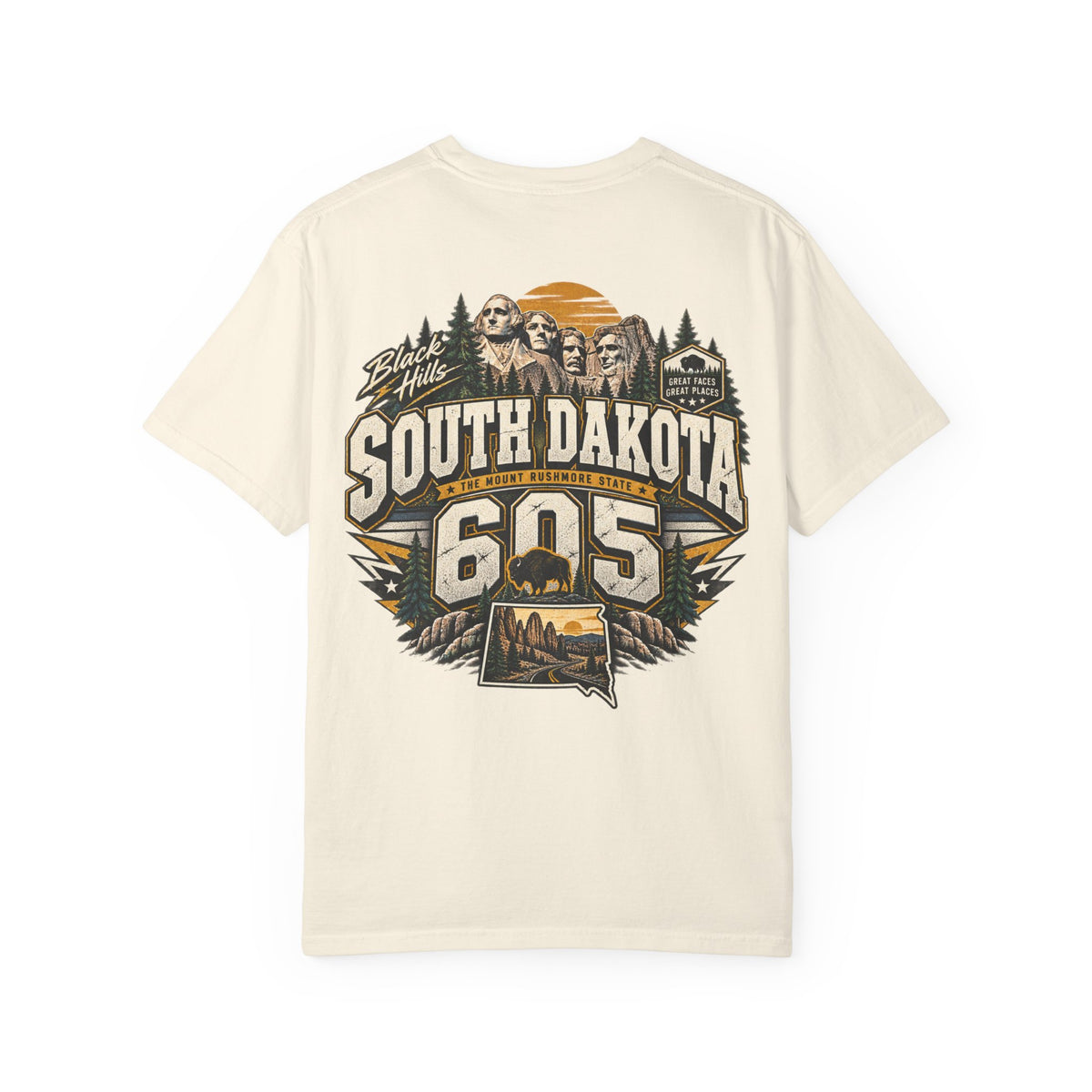 South Dakota 605 Unisex Comfort Color 1717 Streetwear Graphic Tee