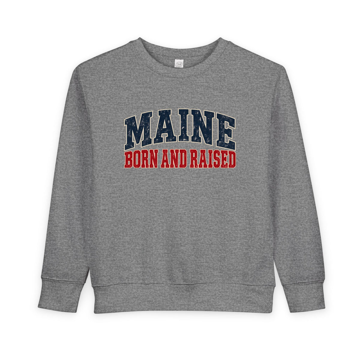 Maine Born and Raised New England Americana Unisex Toddler Sweatshirt