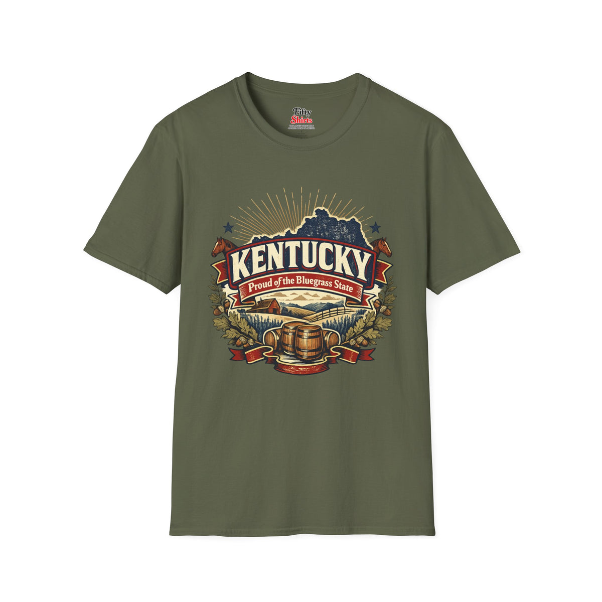 Kentucky State Pride Unisex Softstyle T Shirt State Pride Graphic Tee Collections FS03