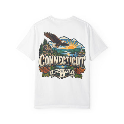 Connecticut Wild & Free  Unisex Comfort Color 1717 Streetwear Graphic Tee
