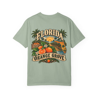 Florida Orange Grove  Unisex Comfort Color 1717 Streetwear Graphic Tee