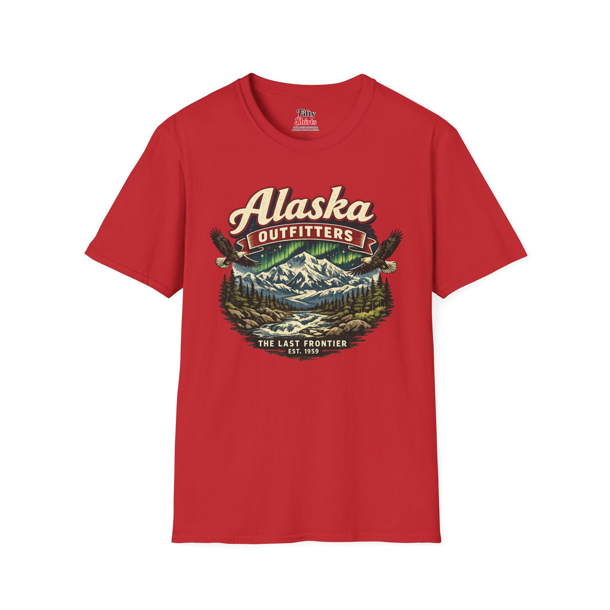 Alaska Outfitters Unisex Softstyle T Shirt State Pride Graphic Tee Collections FS03