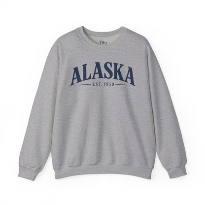 Alaska Est 1959 Unisex Crewneck Sweatshirt State Name Graphic