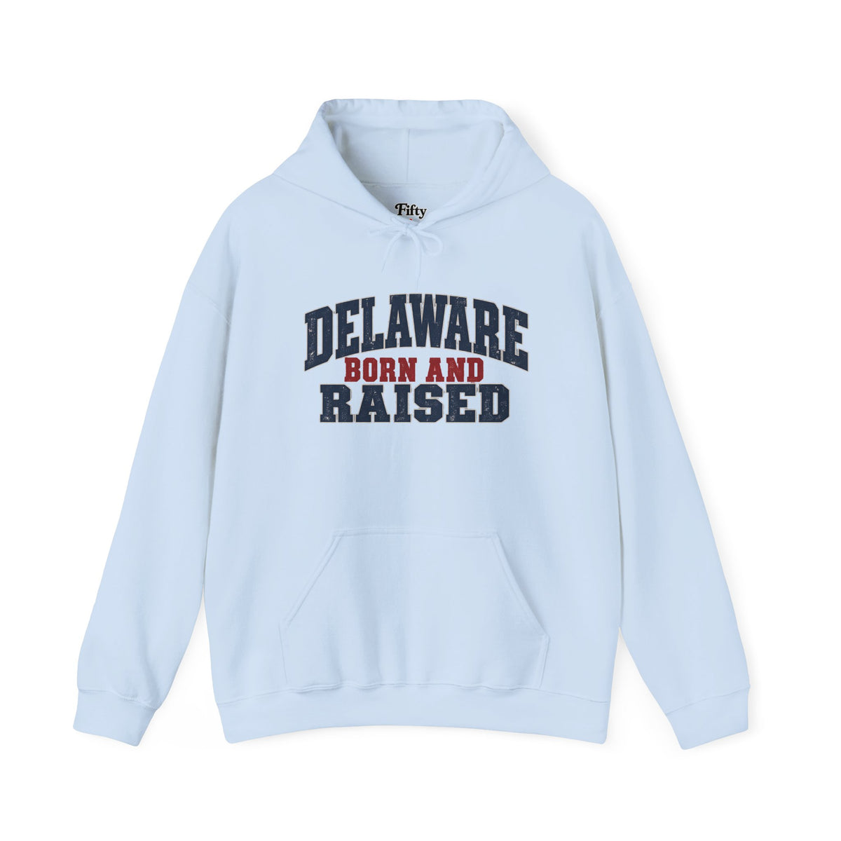 Delaware Born and Raised Rustic Heritage Unisex Hoodie Graphic