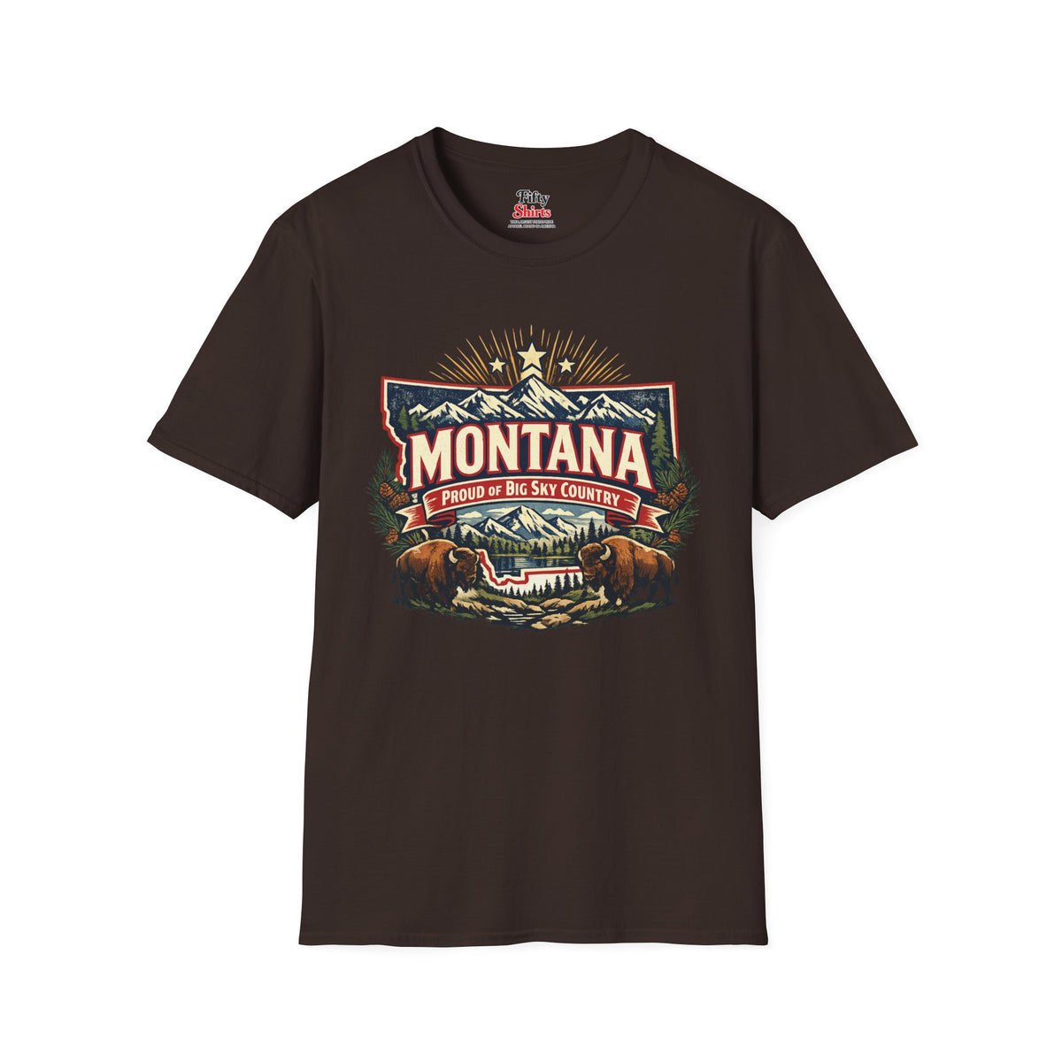 Montana State Pride Unisex Softstyle T Shirt State Pride Graphic Tee Collections FS03