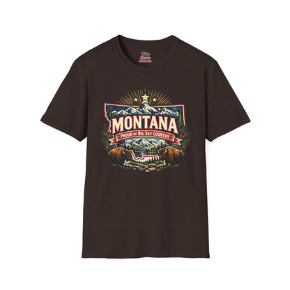 Montana State Pride Unisex Softstyle T Shirt State Pride Graphic Tee Collections FS03
