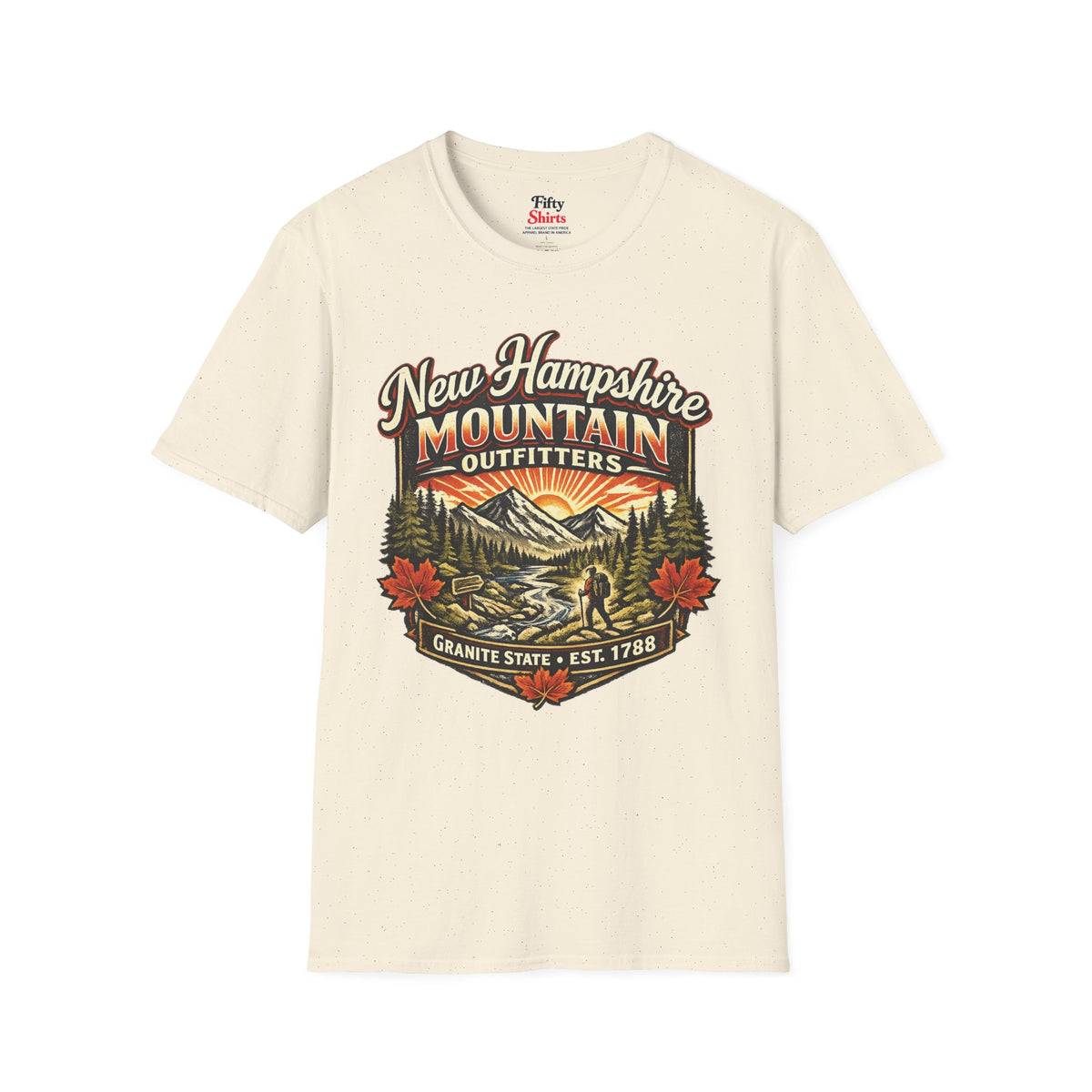 New Hampshire Mountain Outfitters Unisex Softstyle T Shirt State Pride Graphic Tee Collections FS03
