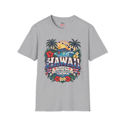 Hawaii State Pride Unisex Softstyle T Shirt State Pride Graphic Tee Collections FS03