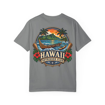 Hawaii Outrigger Club Unisex Comfort Color 1717 Streetwear Graphic Tee