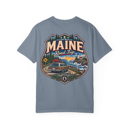 Maine Road Trip Unisex Comfort Color 1717 Streetwear Graphic Tee
