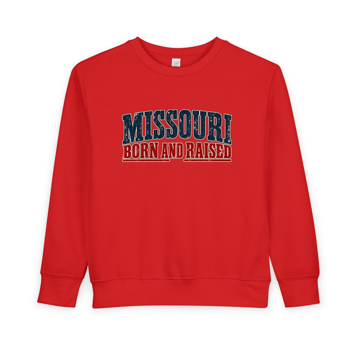 Missouri Born and Raised Old-School Americana Unisex Toddler Sweatshirt Graphic