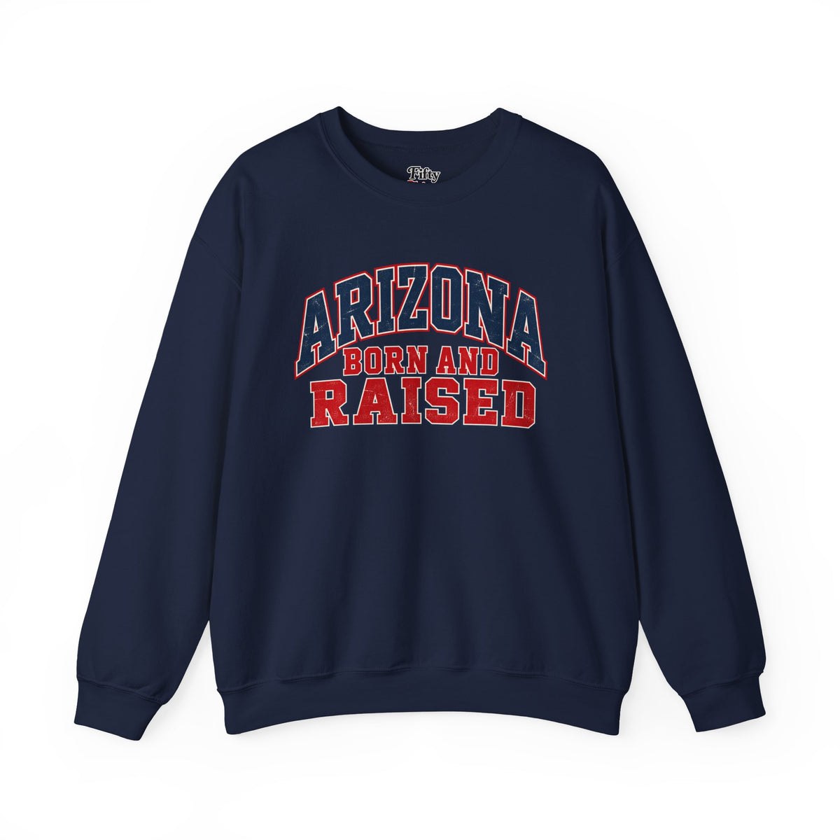 Arizona Born and Raised Vintage Athletic Unisex Sweatshirt Graphic