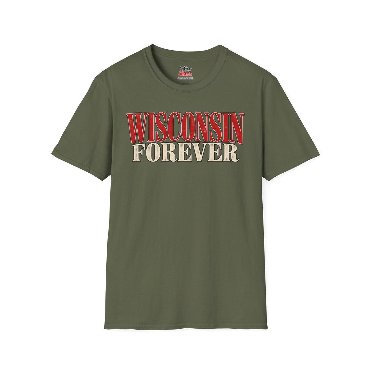 Wisconsin Forever Unisex Softstyle T Shirt State Name Graphic Tee