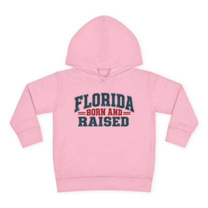 Florida Born and Raised Rustic Americana Unisex Toddler Pullover Fleece Hoodie