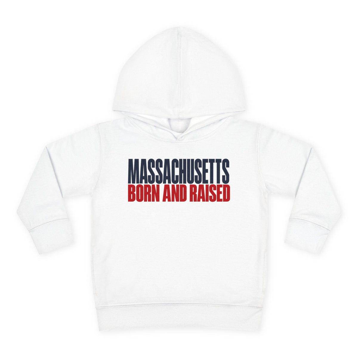 Massachusetts Born and Raised Modern Streetwear Unisex Toddler Pullover Fleece Hoodie