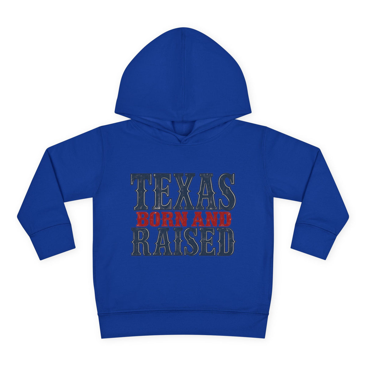 Texas Born and Raised Classic Heritage Unisex Toddler Pullover Fleece Hoodie