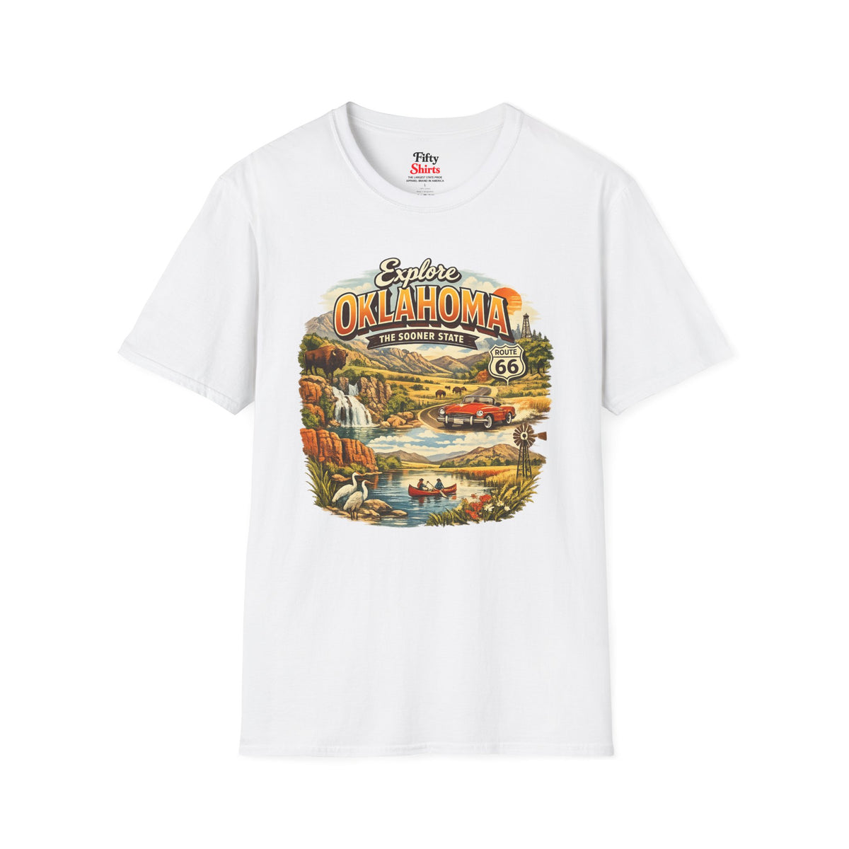 Explore Oklahoma Unisex Softstyle T Shirt State Pride Graphic Tee Collections FS03