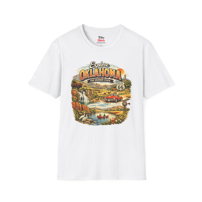 Explore Oklahoma Unisex Softstyle T Shirt State Pride Graphic Tee Collections FS03