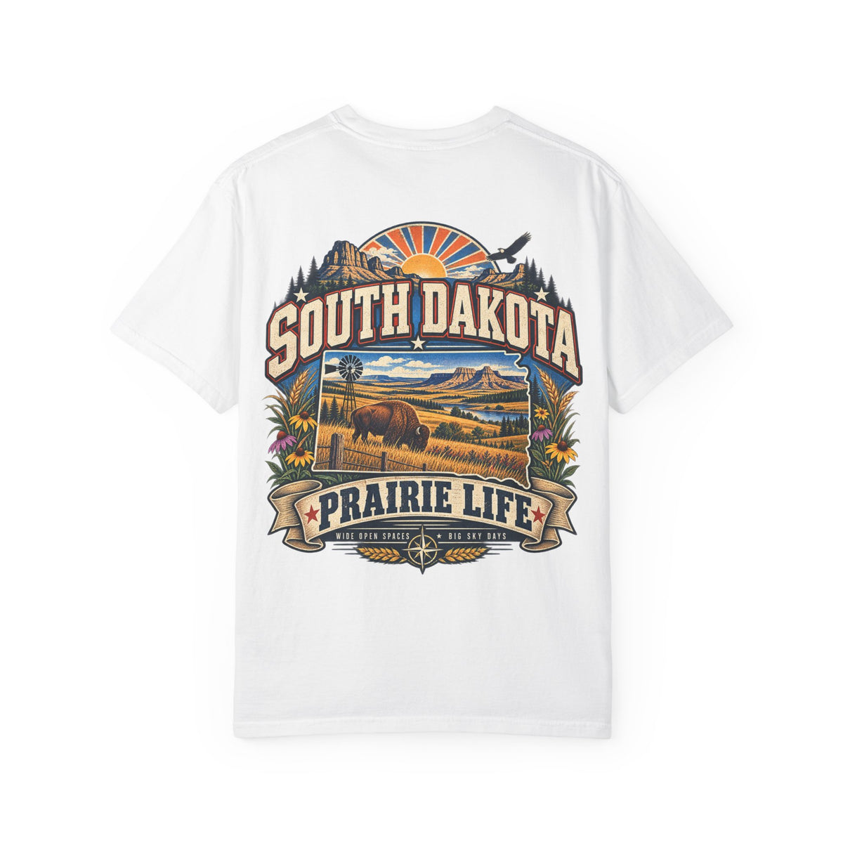 South Dakota Prairie Life Unisex Comfort Color 1717 Streetwear Graphic Tee