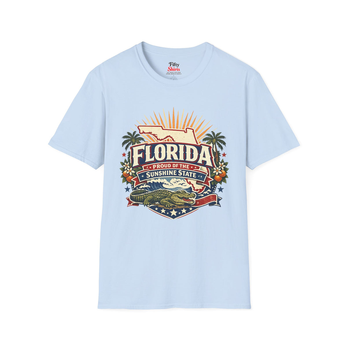 Florida State Pride Unisex Softstyle T Shirt State Pride Graphic Tee Collections FS03
