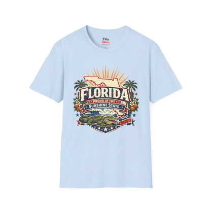 Florida State Pride Unisex Softstyle T Shirt State Pride Graphic Tee Collections FS03